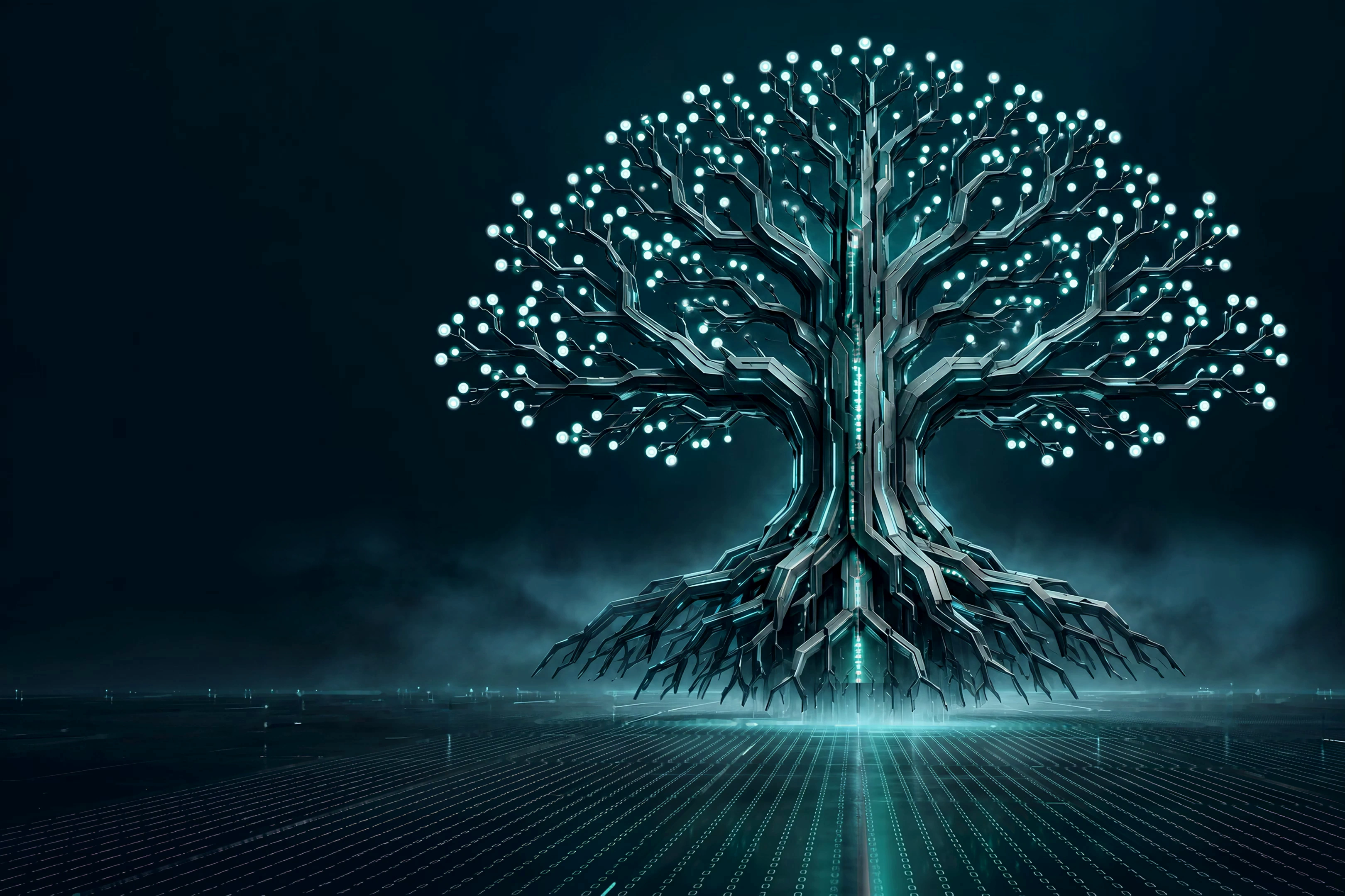 The Spyken tree, fully illuminated